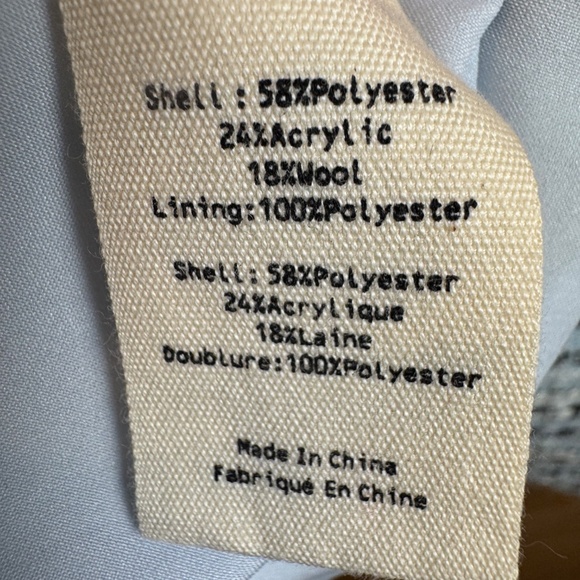 Size 10 - L'Agence Kenzie Double Breasted Plaid Blazer in Light Blue Tweed - Picture 8 of 8